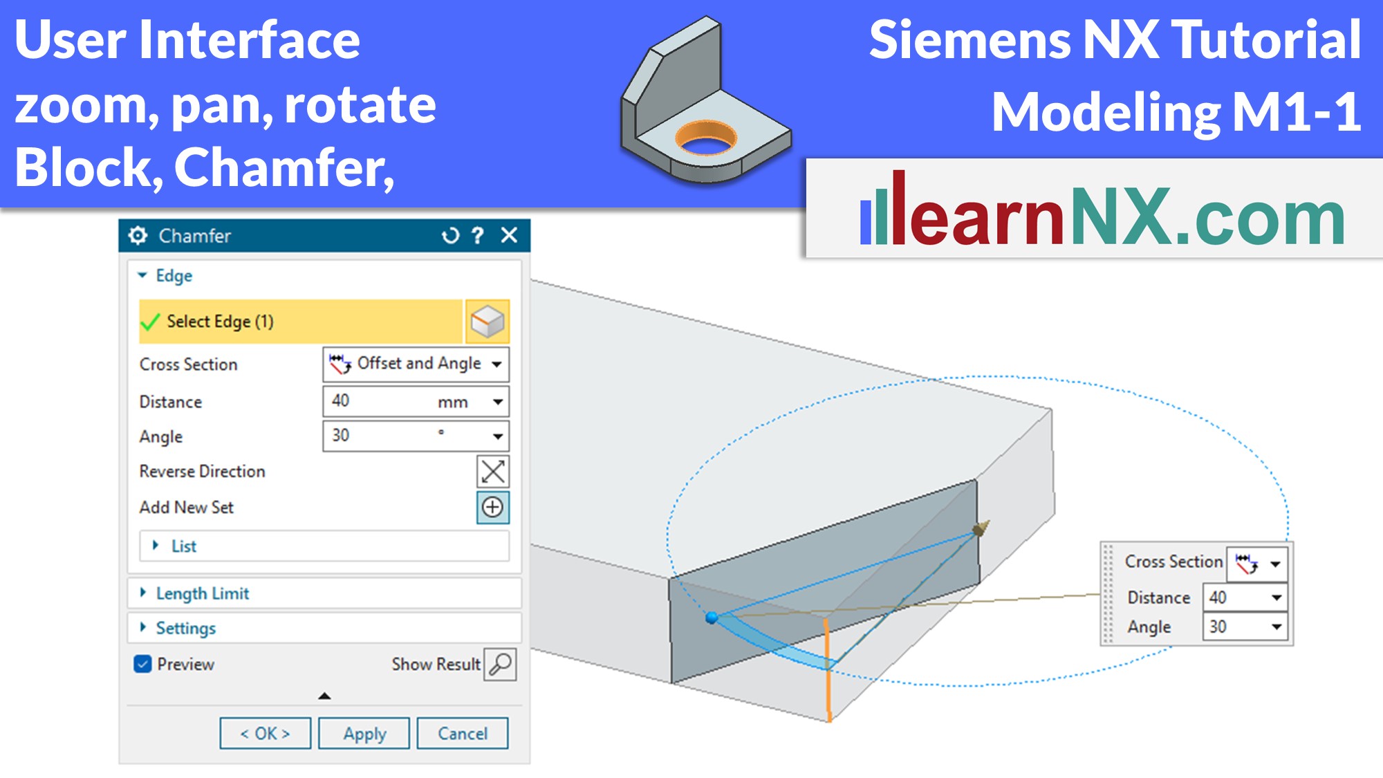 Siemens NX Tutorial | User interface, create the first solid