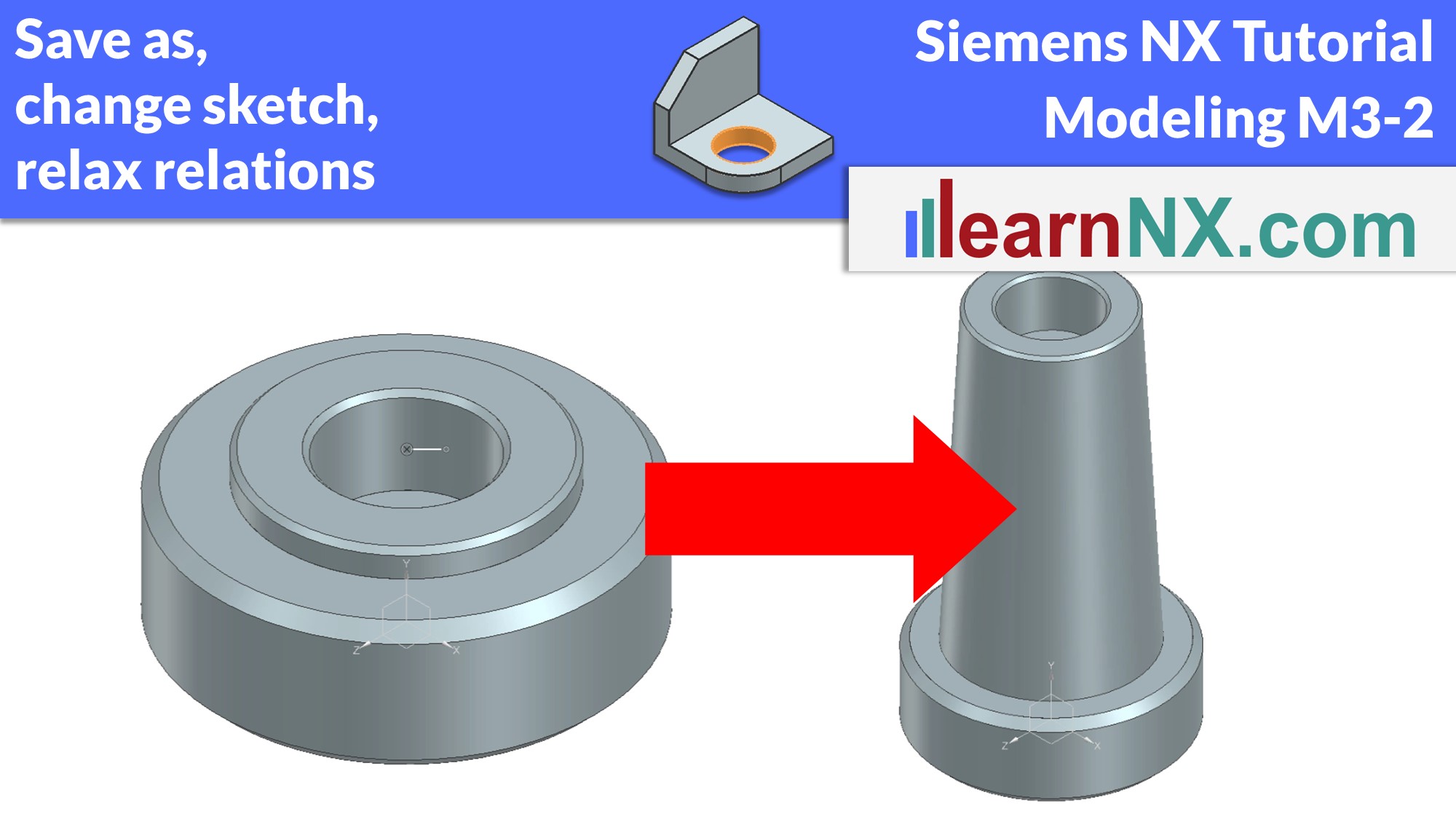 Siemens NX Tutorial | Save as, change sketch and relax relations
