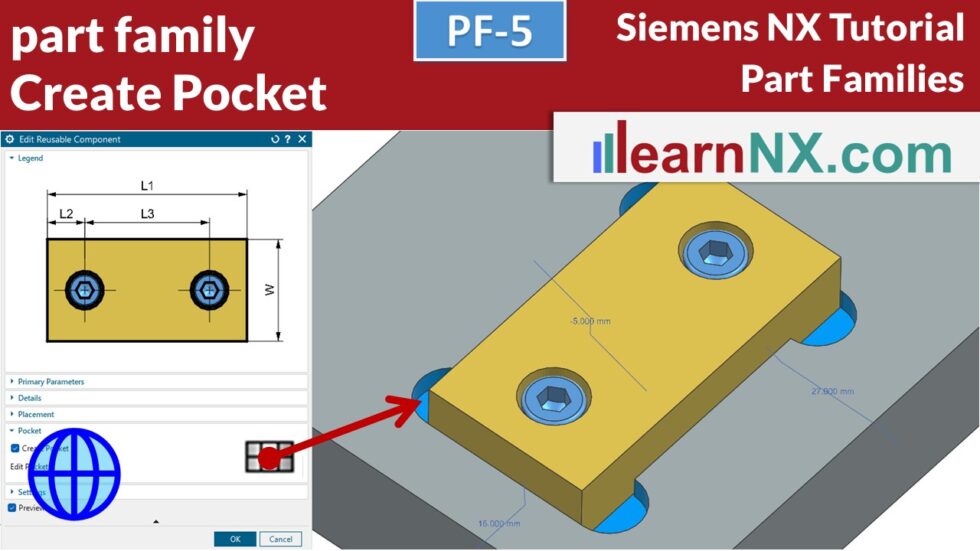 Siemens NX Tutorial | create assemblies with Part Families